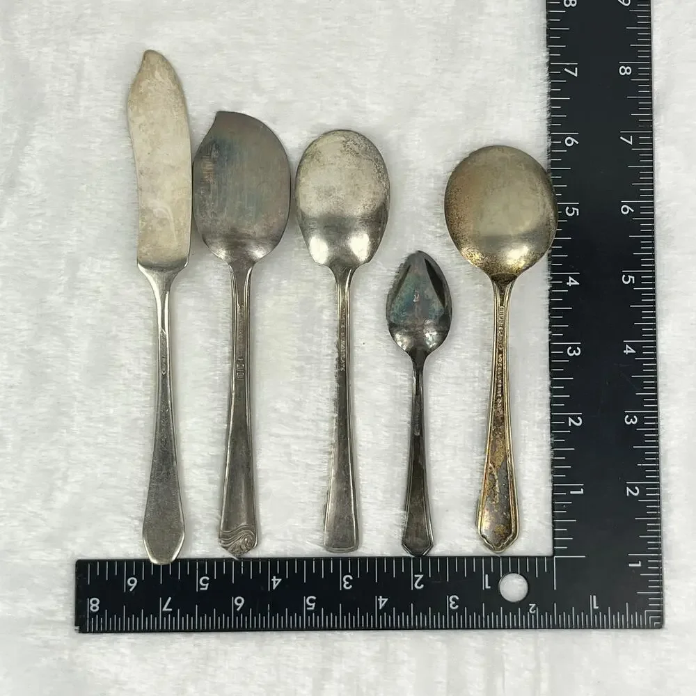 5pc Vintage Silverplate Utensil Lot 4
